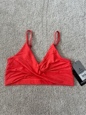 Colosseum Coral Red Twist-Front Bralette NWT size M